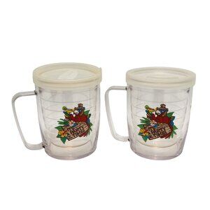 It's Party Time! 2 TERVIS 7oz Tumbler Mug With Lid  Jimmy Buffet Margaritaville
